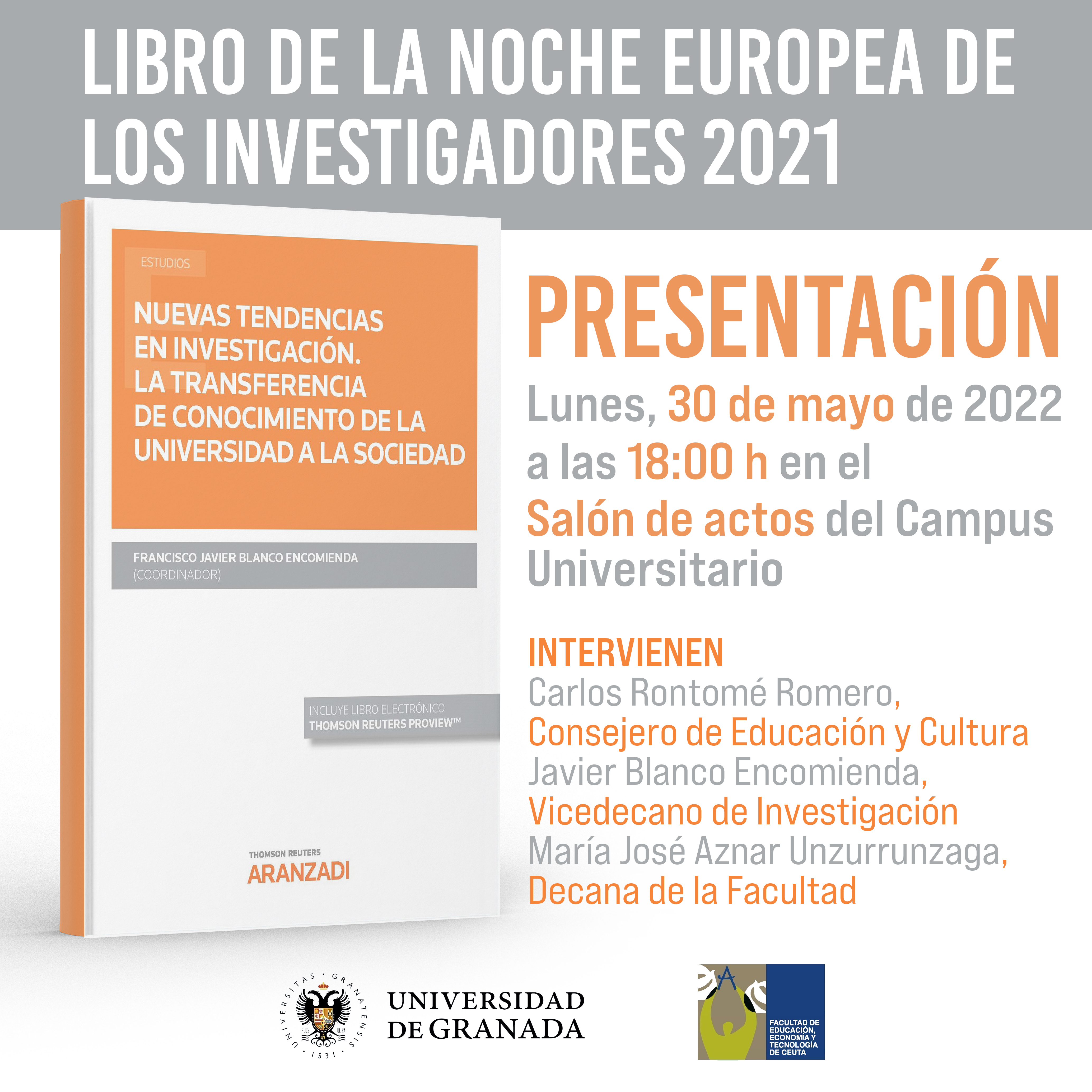 Presentación del libro de la Noche Europea de los Investigadores 2021