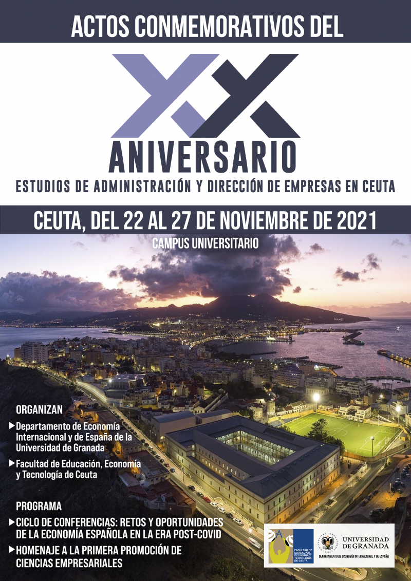 Cartel actos conmemorativos del XX Aniversario